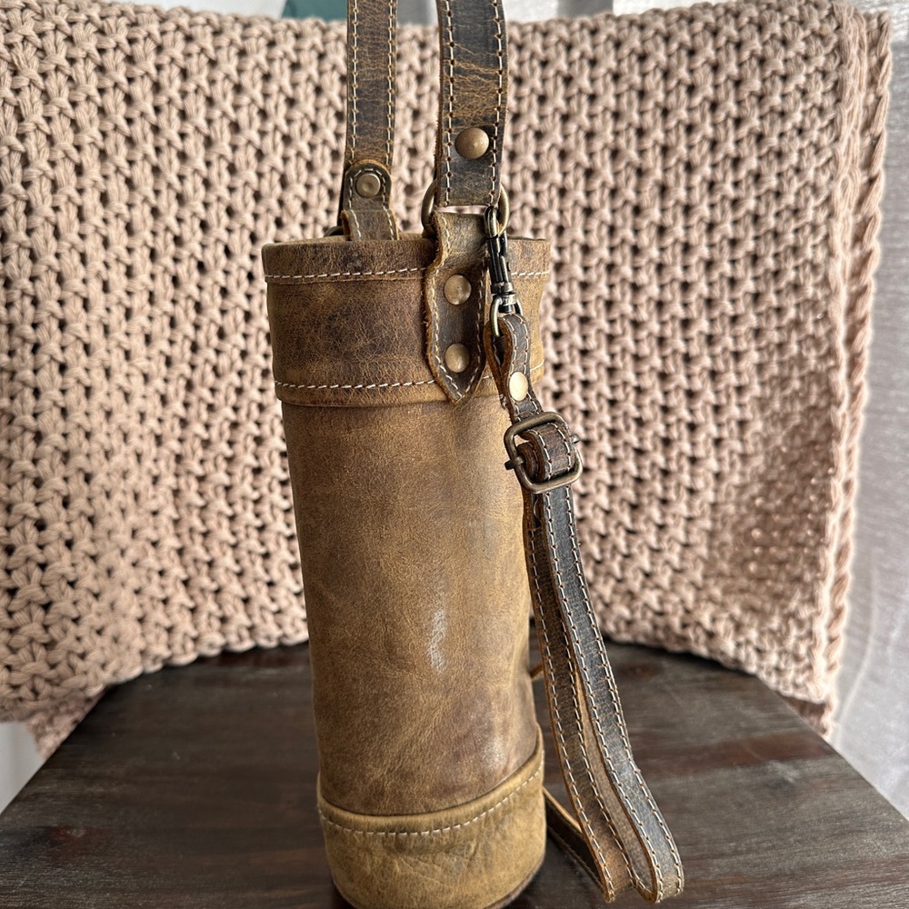Brown Leather Carrier.